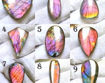 AAA Super Flashy Natural Labradorite Gemstone | High Hand Polished Purple Shiny Labradorite | Top Grade Loose Gemstone for Jewelry Making.