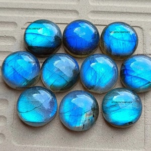 5-30 mm Mind Blowing AAA Labradorite Round Shape Cabochon,, flat back, Cab 5,6,7,8,9,10,11,12,13,14,15,16,17,18,19,20,25,30 mm sizes!!!