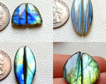 labradorite handmade pair labradorite genuine gemstone wholesale labradorite top fire natural gemstone high quality blue flashy fire