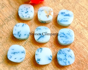 Rare Quality ~ Natural Dendrite Agate Cabochon, Cushion Shape Natural Dendrite Agate, Top Grade Natural Dendrite For Jewelry Making !!!