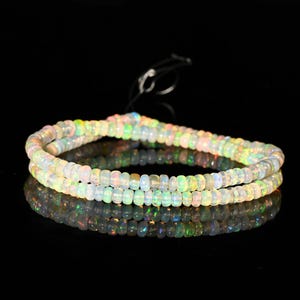 Natural Ethiopian Opal Beads. AAA++ Ethiopian Opal Smooth Beads, Ethiopian Opal Rondelle beads,Ethiopian Opal Beads For Jewelry Making.