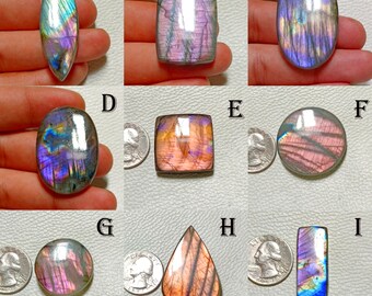 Molto attraente !!! Pietra preziosa sciolta naturale multi viola appariscente labradorite cabochon a forma di mix per realizzare tutti i gioielli.!!