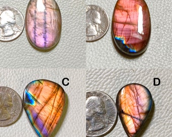 Super Quality ~ Purple Labradorite Cabochons, Both Side Polish Loose Gemstone, Healing Crystal Labradorite, For Making Jewelry !!!