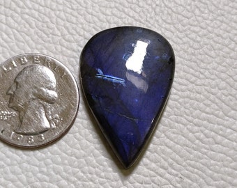 Incredibile cabochon di labradorite blu 35x24x6 MM 47ct creazione di gioielli pietra labradorite fatta a mano collana di pietre preziose gioielli pietra preziosa labradorite