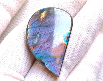 天然ラブラドライト カボション、ファンシーシェイプの滑らかな研磨