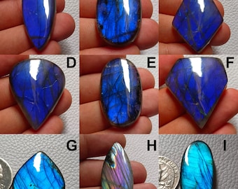 Labradorite Cabochon di qualità AAA, pietra preziosa sciolta labradorite blu naturale, cabochon di design per la creazione di gioielli