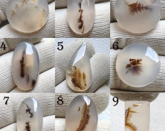 100 % Natural AAA+ Scenic Dendritic Agate Cabochon Loose Gemstones Hand polished Gemstone Cabochon For Jewelry Making And Gift.