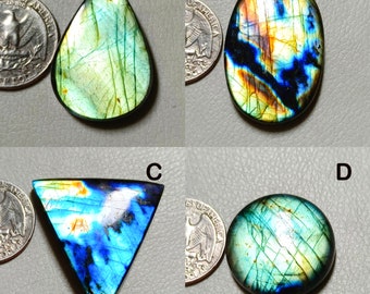 100% Natural Blue Labradorite Cabochon- Natural high Flashy Labradorite Cabochon, Mix Shape & Size Labradorite For Making Jewelry !!!