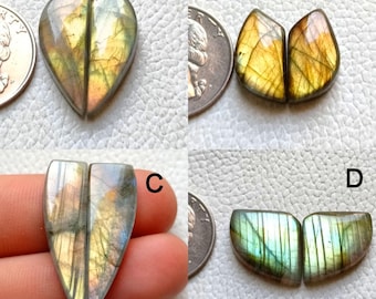 labradorite pair gemstone for sale labradorite handmade earring gemstone full flashy fire labradorite top quality multi color