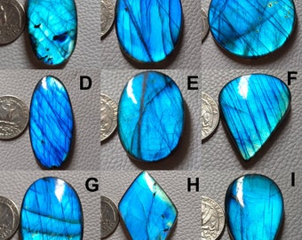 Lot de cabochons de labradorite naturelle multi-feu en gros Pierres précieuses de labradorite bleues de qualité AAA pour pendentif Fournitures de bijoux