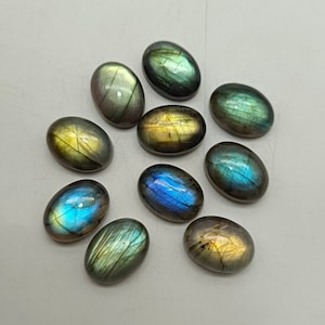 13x18 oval 10 pieces  Labradorite cabochons, natural labradorite oval shape gemstone, calibrated labradorite, flat back cabochons