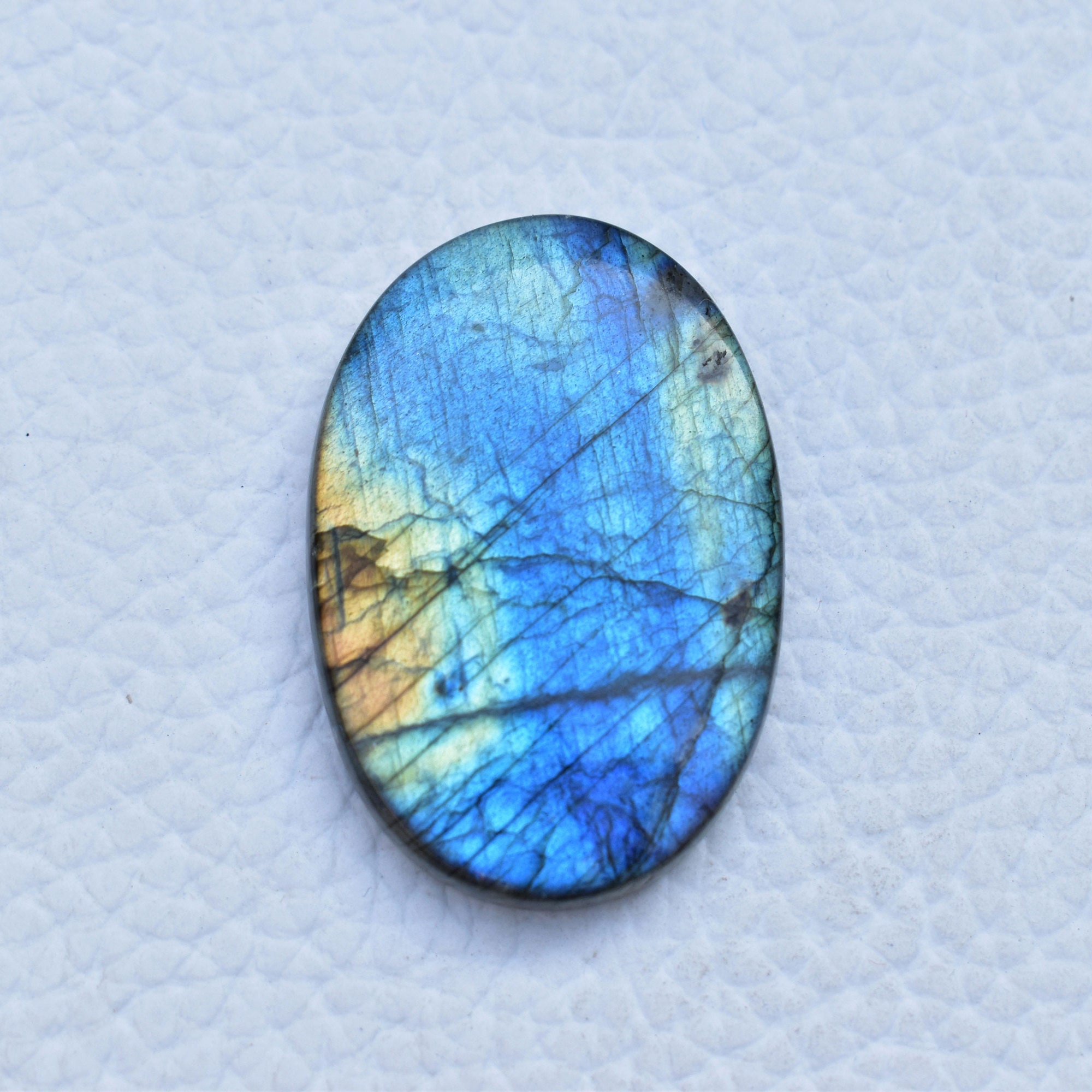 35 Ct,35x20x6 MM Awesome Blue Fire Labradorite Teardrop Shape,100 % Genuine Stone,Beautiful Gems For Making Pendant,Full Flashy Cabochon