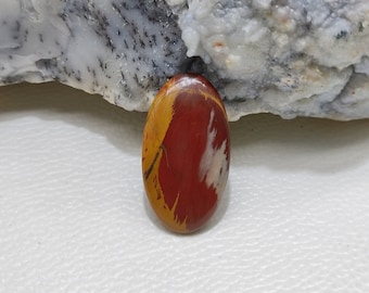 Cabujón de jaspe noreena natural - Tamaño: 35 x 20 x 5 mm - Piedra preciosa suelta de jaspe - Jaspe noreena - Jaspe noreena natural para joyería