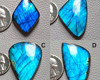 Rare!! Natural Labradorite Loose Stone, Mix shape & size Blue Flashy Labradorite Cabochon Gemstone, Labradorite For Jewelry
