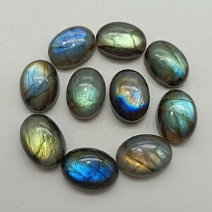 Oval Natural Calibrated Labradorite Cabochon Stone, Loose Gemstone, Loose Stone Cabs, Size 13x18x7