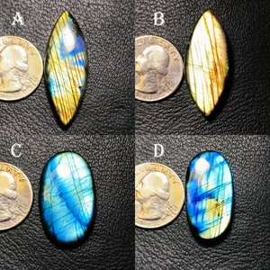 BEAUTIFUL~~Wholesale Lot AAA+ Blue and yellow Both Fire Labradorite Cabochon Loose Gemstone For Jewelry Making Gemstone Mix Shape..