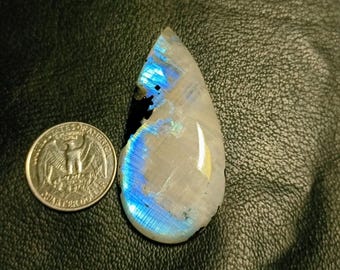 Awesome Blue Fire Super Flashy Pear Shape Moonstone bulk, High Hand polished Gemstone for making jewelry moonstone size 59x28x8;