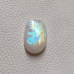 Different Quality ~ Blue Flashy Rainbow Moonstone Cabochon Size- 26x17x6MM. Rainbow Moonstone Loose Gemstone For Jewelry..