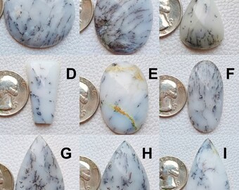 Top Quality Dendrite Opal Cabochon Gemstone Moon Shape Hand High Polished Dendrite Cabochon For Making Jewelry