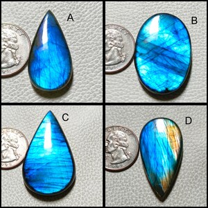 Amazing ~ Blue Labradorite, Top Grade Labradorite, Blue Flashy Loose Labradorite Cabochon, Blue Labradorite For Jewelry Making !!!