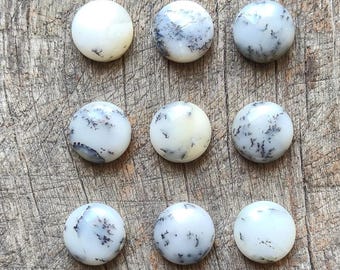 100% Natural Dendrite Agate Cabochon, Round Shape Natural Dendrite Agate, Top Quality Natural Dendrite For Jewelry Making !!!
