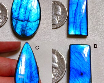 ~~ Cabochon de labradorite bleu flashy de qualité supérieure, vente en gros de pierres précieuses de labradorite polies à la main, labradorite en vrac pour la fabrication de bijoux !!!