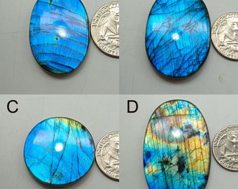 Get Natural blue Fire Labradorite Cabochons, Dazzling blue Flash  Labradorite Gemstones, For Making DIY Jewelry