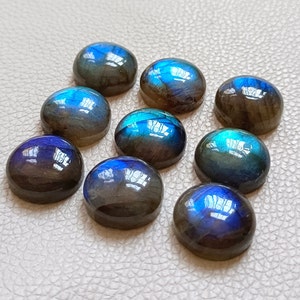 5-30 mm Mind Blowing AAA Labradorite Round Shape Cabochon,, flat back, Cab 5,6,7,8,9,10,11,12,13,14,15,16,17,18,19,20,25,30 mm sizes image 6