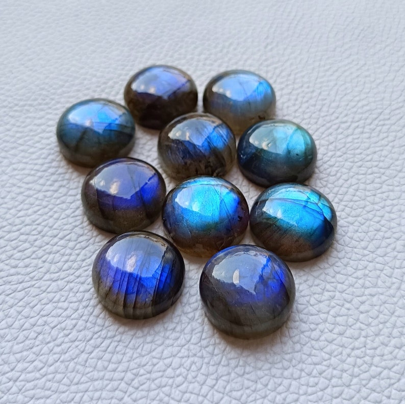 Cabochon di forma rotonda in labradorite AAA da 5-30 mm, retro piatto, cabina 5,6,7,8,9,10,11,12,13,14,15,16,17,18,19,20,25 ,dimensioni 30 mm immagine 9