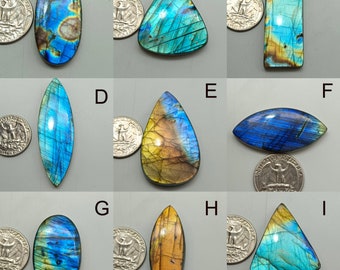 Regalo in pietra labradorite naturale con pietre preziose blu e multi labradorite per lei! creazione di gioielli in pietra di palma in pietra labradorite sciolta ...