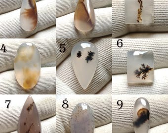 Top Quality 100% Natural Scenic Dendritic Agate Gemstone Cabochon – Mix Shape And Size Hand Polished for Jewelry Making.