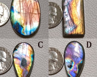 Top Quality ! Natural Multi Labradorite Cabochon Amazing Quality Blue Labradorite Gemstone Handmade Loose Stone For Jewelry