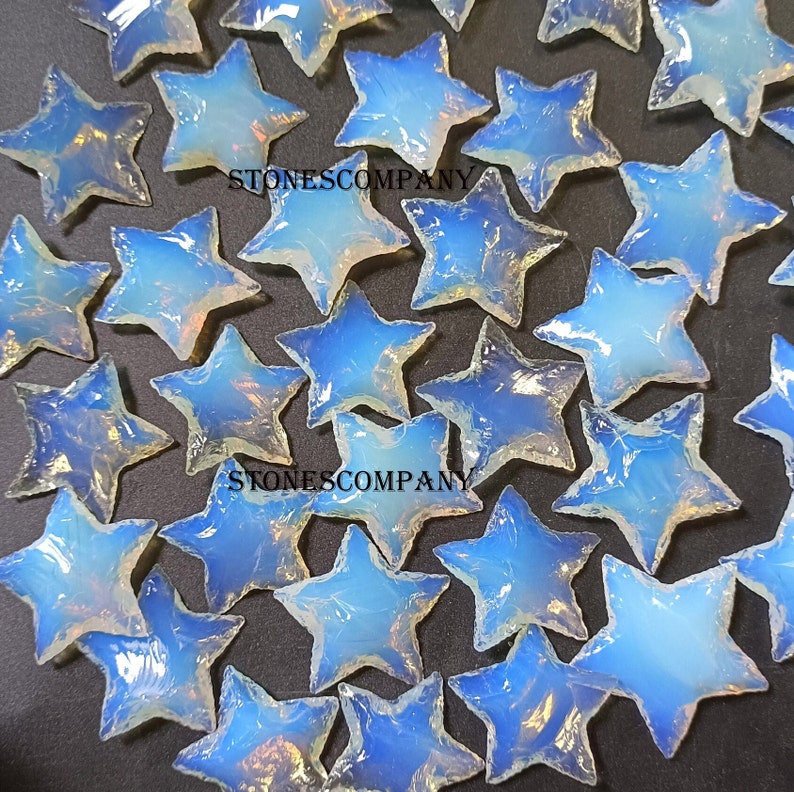 Opalite White Stars Opalite Stars Opalite ,Crystal Use For Making Crafts and Jewelry.Best Size Shape Stars. Top Quality Stars.. image 7