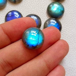 5-30 mm Mind Blowing AAA Labradorite Round Shape Cabochon,, flat back, Cab 5,6,7,8,9,10,11,12,13,14,15,16,17,18,19,20,25,30 mm sizes image 8