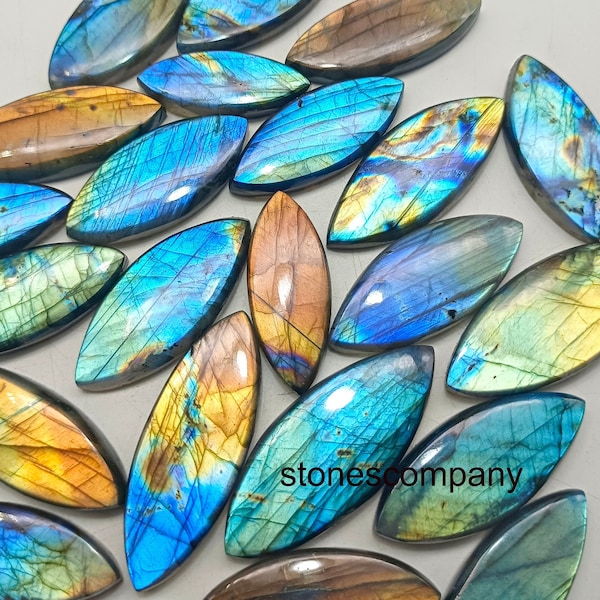 AAA Labradorite Marquise cabochons. Mix size wholesale Marquise Lot Marquise shape for Jewelry making! at low Price natural labradorite.....
