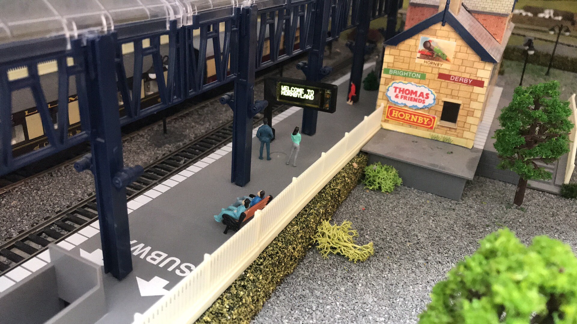 Personalised Model Railway Station Sign OLED Display of Train Times
