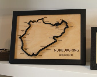 NURBURGRING Nordschleife Wall Art With 3D Track Elevation