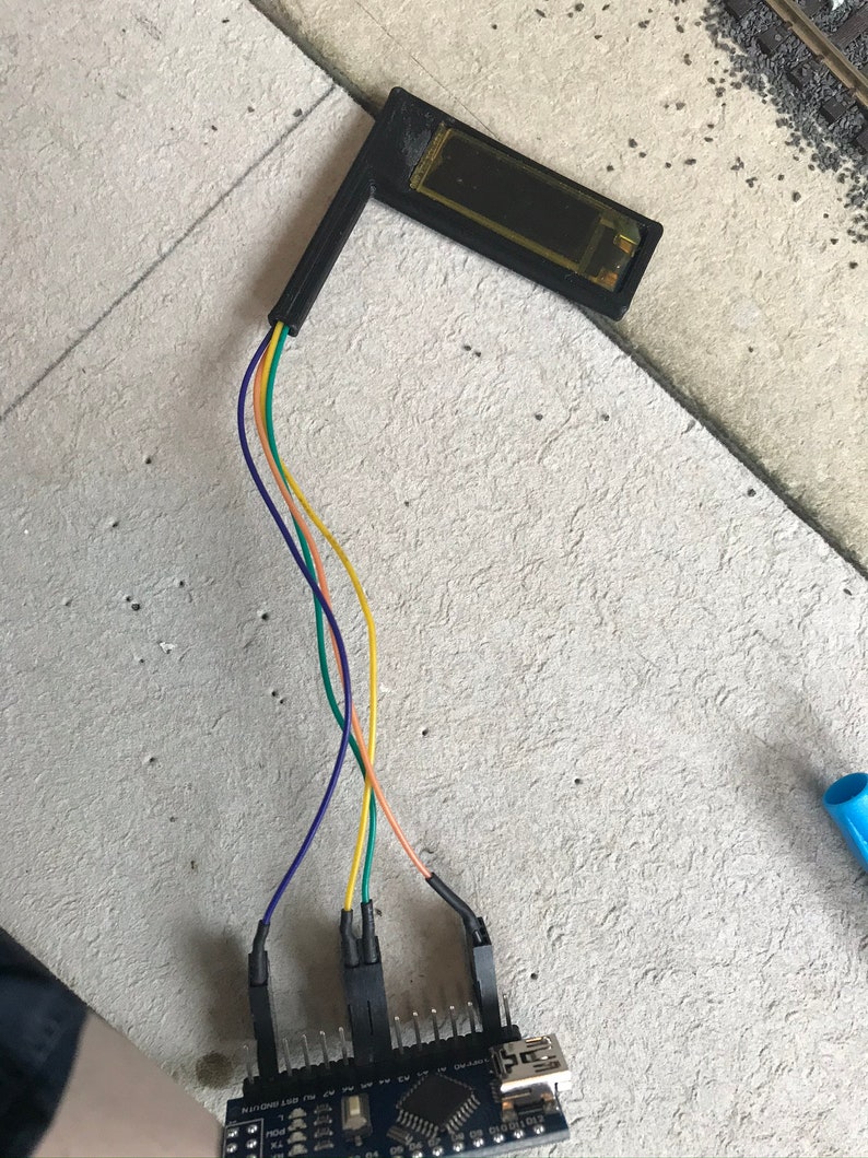 Personalised Model Railway Station Sign OLED Display of Train Times