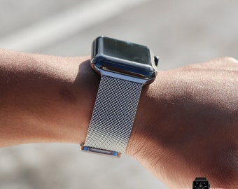 Silver Milanese Loop Band for Apple Watch 38 40 41mm 42 44 45mm One Bands Etsy