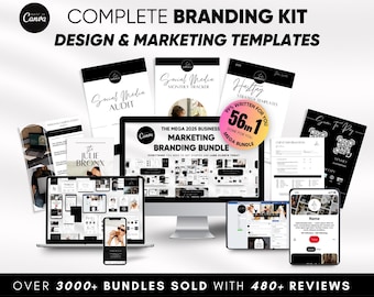 Business Branding Template Bundle: DIY Marketing Kit (Canva)