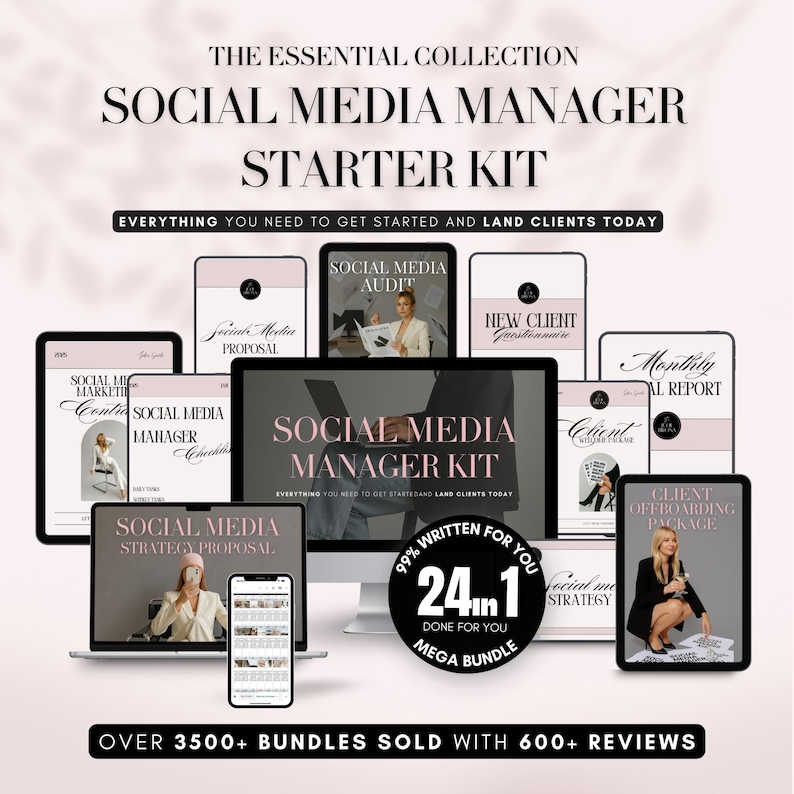 Social Media Manager Starter Kit – Canva Templates, Client Proposal ...
