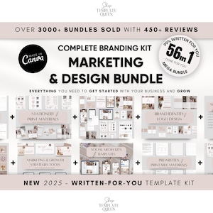 NEW 2025 Business Marketing & Branding Template Package | DIY Branding Kit | Social Media Branding Bundle | Business Marketing Tool kit