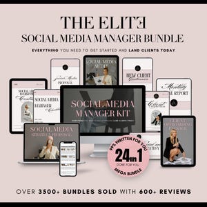 Social Media Manager Bundle | Social Media Manager Editable Templates | Social Media Agency  | Social Media Manager Kit for Freelancers