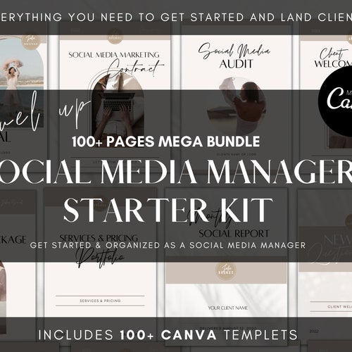 Social Media Manager Starter Kit Social Media Manager Bundle Etsy Canada