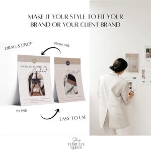 Peut inclure: Une maquette de produit num&eacute;rique montrant un mod&egrave;le de contrat de marketing sur les m&eacute;dias sociaux. Le mod&egrave;le est personnalisable et peut &ecirc;tre utilis&eacute; pour cr&eacute;er un contrat professionnel pour votre entreprise. L'image montre une femme travaillant sur un ordinateur et utilisant le mod&egrave;le. Le texte sur le mod&egrave;le dit "Contrat de marketing sur les m&eacute;dias sociaux".