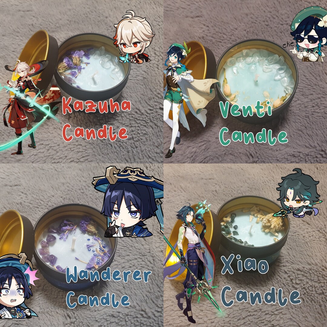 The Anemo Boys Candles Genshin Impact Etsy