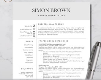 CV-mall för Word | CV-mall | Microsoft Word | Enkel | Lätt att redigera | Curriculum Vitae | Professionell | Direktnedladdning | Storbritannien