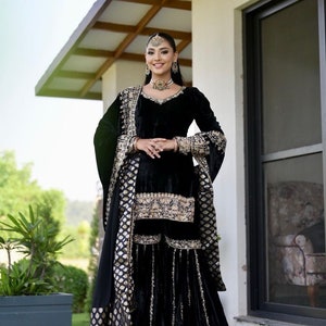 Alia bhatt black sharara online hotsell