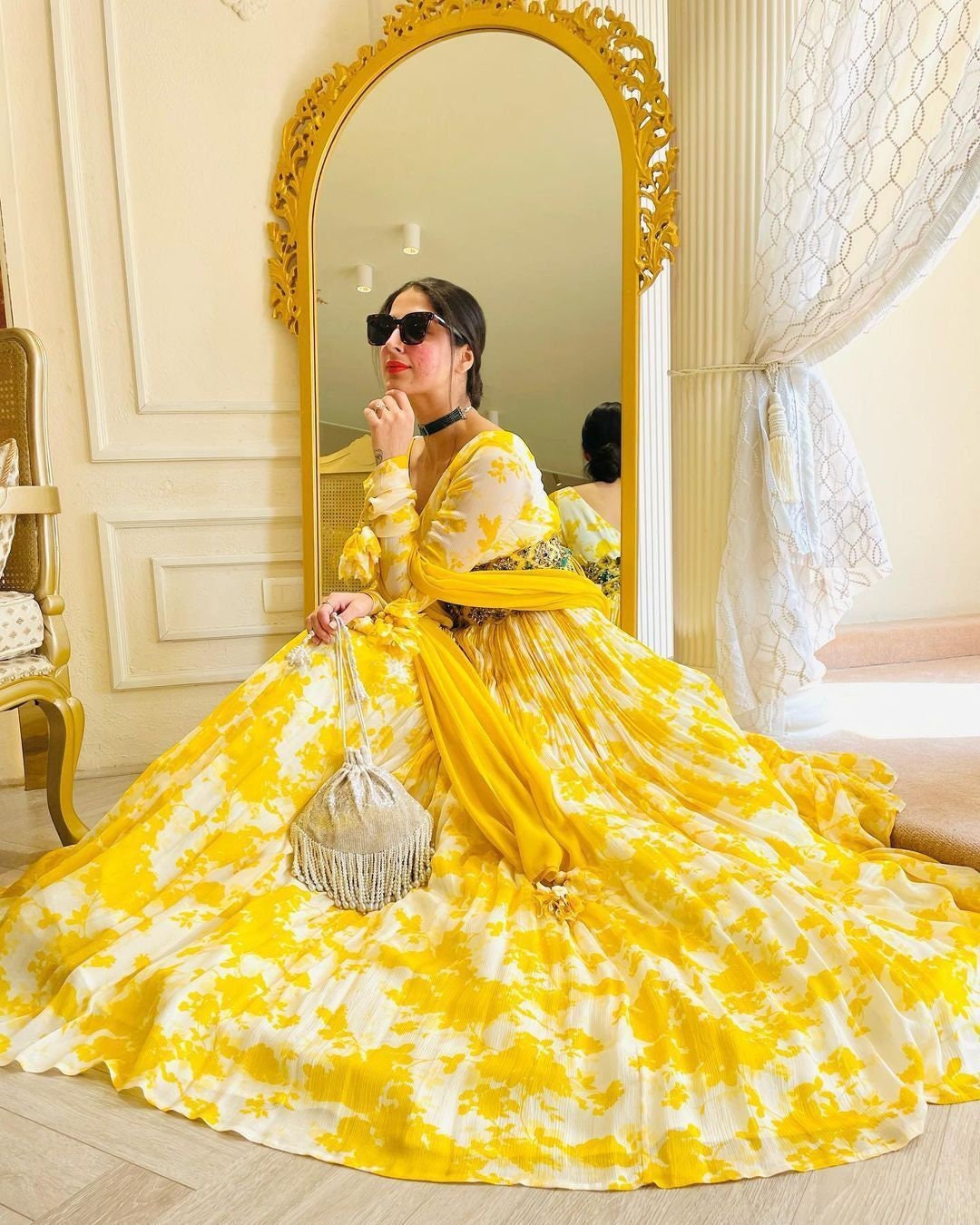 Beautiful yellow Gown for girls - Evilato