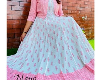 jacket style long gown